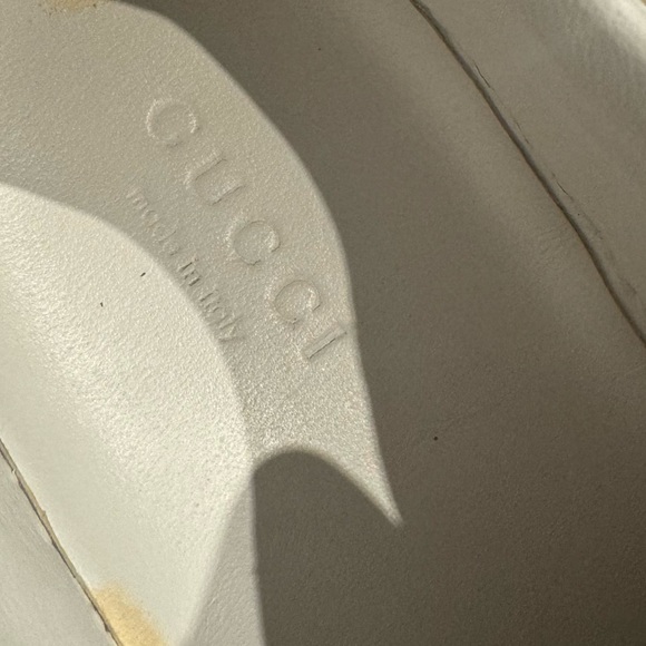 GUCCI CHILDREN'S LEATHER SNEAKER WITH WEB - Picture 6 of 6